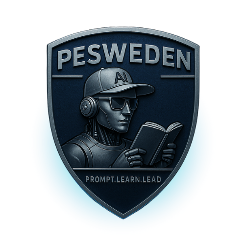 Logotyp för PESweden – ett svenskt företag som erbjuder AI-utbildning utan kod.